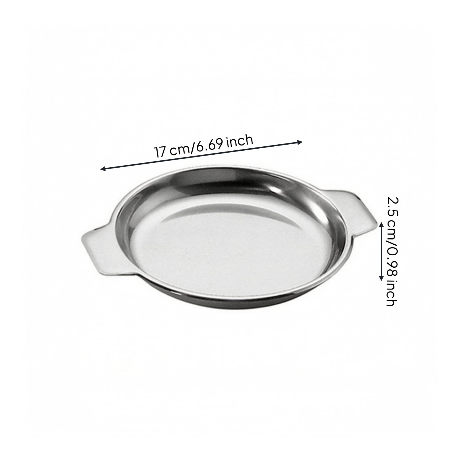 MERIGLARE Fuente Acero Inoxidable, 17CM, Redondo