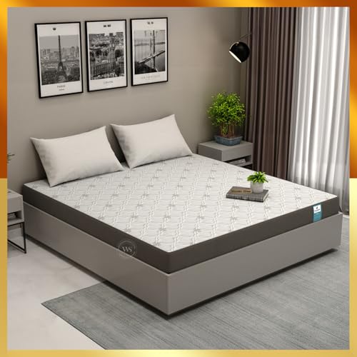 Image of Wooden Street Penguin Ortho-Memory Foam Mattress Comfort Hard and Soft Reversible Roll Pack (8 inch, Queen Size, 78 x 60)