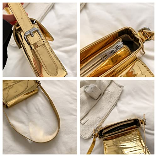 Shoulder Purses for Women Dressy Evening Bag Metallic Clutch Y2k Sparkly Hobo Crossbody Shoulder Bag Handbags4