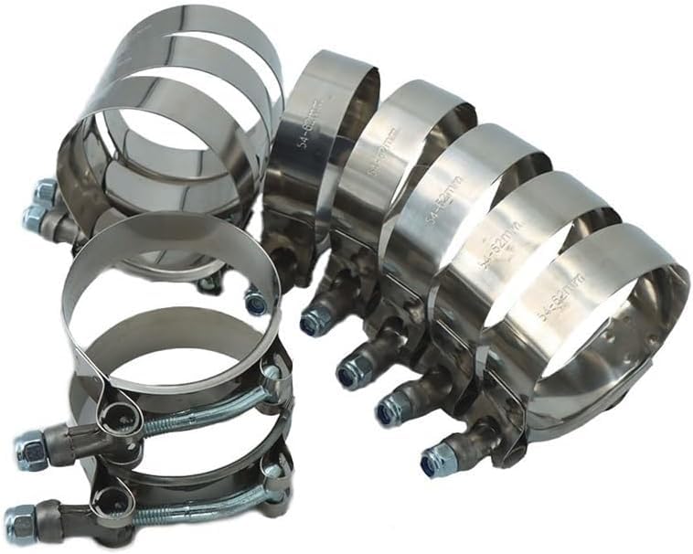 2 abrazaderas de manguera turbo de acero inoxidable 304 con perno en T SilconeT abrazadera de tubo de manguera T (color: 60 68 mm 2 piezas) (color: 73 81 mm 2 piezas) (color: 54 62 mm, 2 unidades)