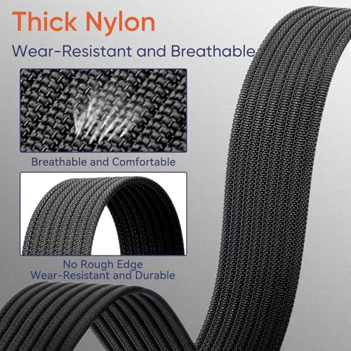 Nylon Military Tactical Belts for Men 1.5" No Holes Adjustable Webbing Canvas Belt for Hiking, Casual & Outdoor4