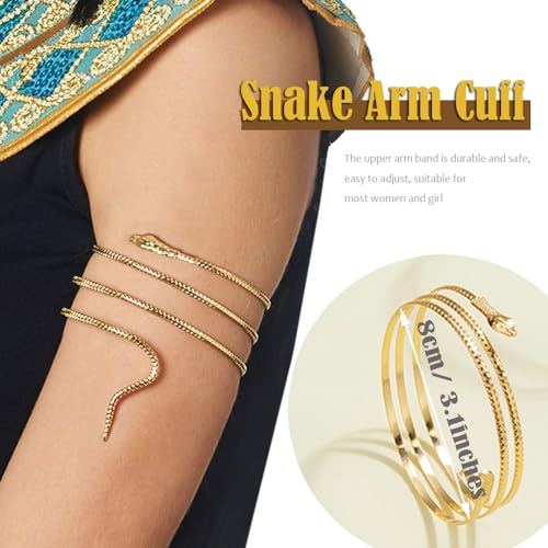 12 Pcs Arm Cuff Bracelets for Women Boho Upper Arm Bands Leather Armband Armlet Feather Cuff Bangle Bracelet Open Gold Arm Cuffs Set4