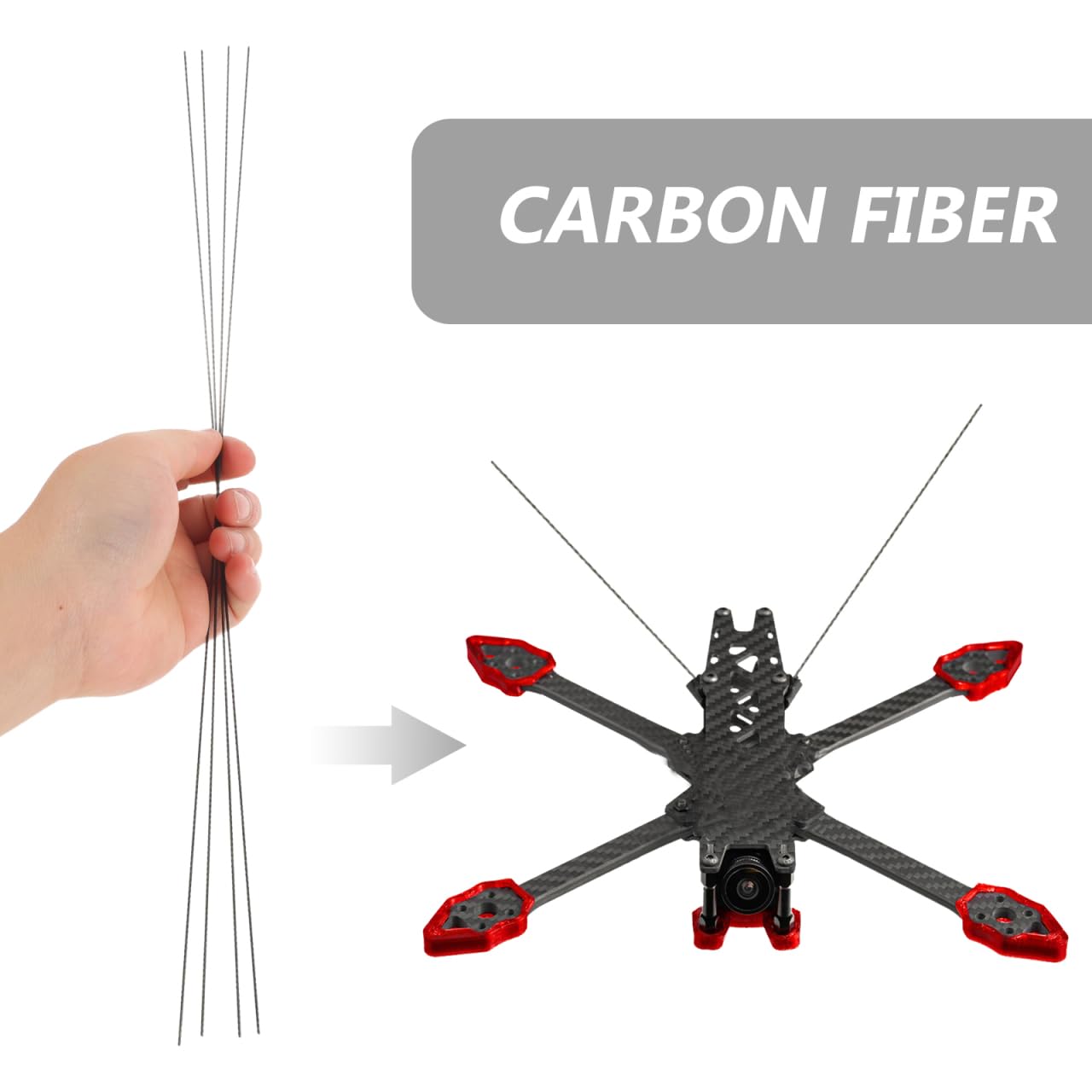 Ipetboom 30 Stück Kohlefaserstäbe 15.75In Leichtgewichtige Steife Rundstäbe Für Rc Modellauto Zubehör Modellflugzeug Reparatur Und Erweiterung Spielzeugteile