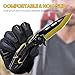 FUNBRO Pocket Knife for Men, Cool Folding Knife with 3.4” Stainless Steel Sharp Blade, Flipper Open EDC Knives with Clip for Outdoor Camping Hiking, Gifts for Dad Him Husband (Gold)