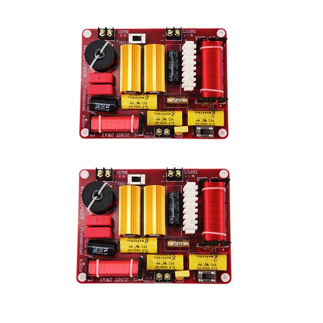 JINGERL 400W Strong Power Active Speakers Filter Tweeter Bass 2 Way Audio Crossover Board Frequency Adjustable Frequency Divider (Size : 2 Pieces)