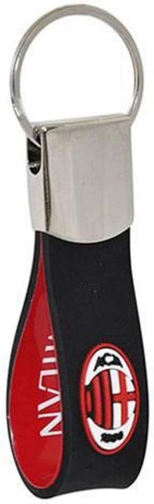 Official Milan Soft Rubber Keyring Gift Idea Red Black