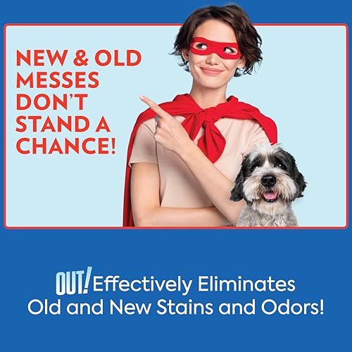 Image of OUT! PetCare Pet Odor & Stain Remover Spray, Carpet & Floor Cleaner, Deodorizer for Dogs & Cats, Made in USA, 32 fl oz (6 Pack)