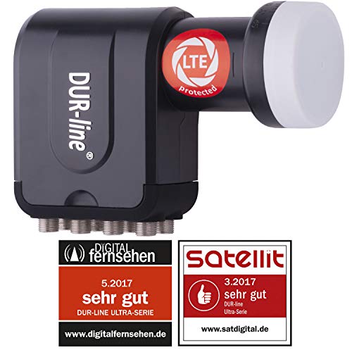 DUR-line 8 Teilnehmer Set - Qualitäts-Alu-Satelliten-Komplettanlage - Select 75cm/80cm...