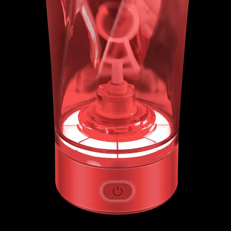 Image of VOLTRX VortexBoost Electric Shaker Bottle, USB C Rechargeable Protein Shake Mixer, Shaker Cups for Protein Shakes and Meal Replacement Shakes, BPA-Free, Made with Tritan,Red