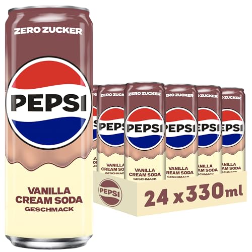 Pepsi Zero Zucker Vanilla Cream Soda Geschmack in der Dose, Einweg (24 x 0,33l) 1