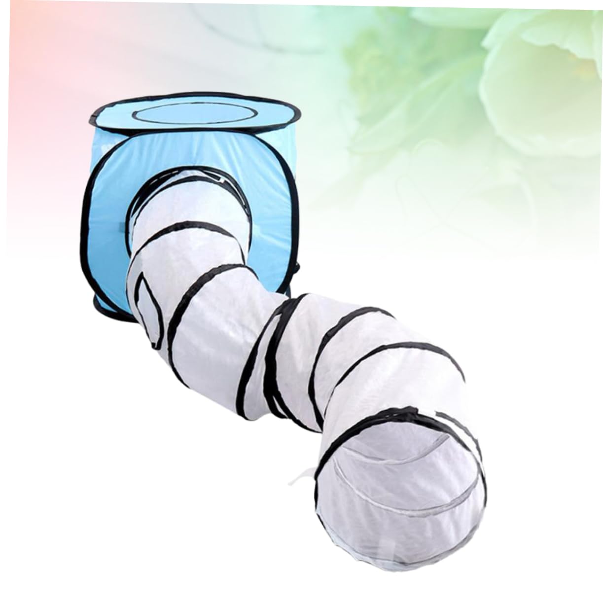 INOOMP Tunnel De Interactif pour Tunnel Pliable s Jouet pour Chaton Design Compact Bleu
