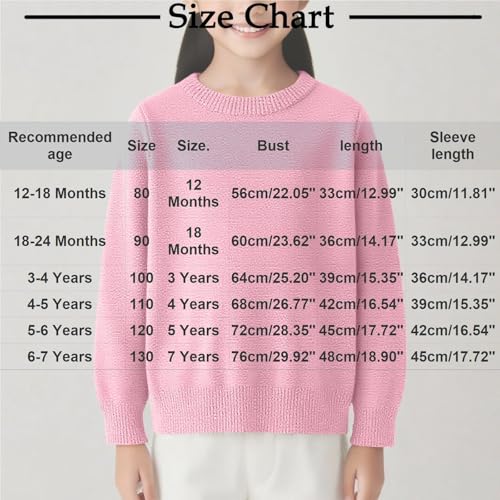 Girls Uniform Sweater Fall Crewneck Pullover Sweaters for Teens Casual Long Sleeve Cute Tops School Kids Clothes3