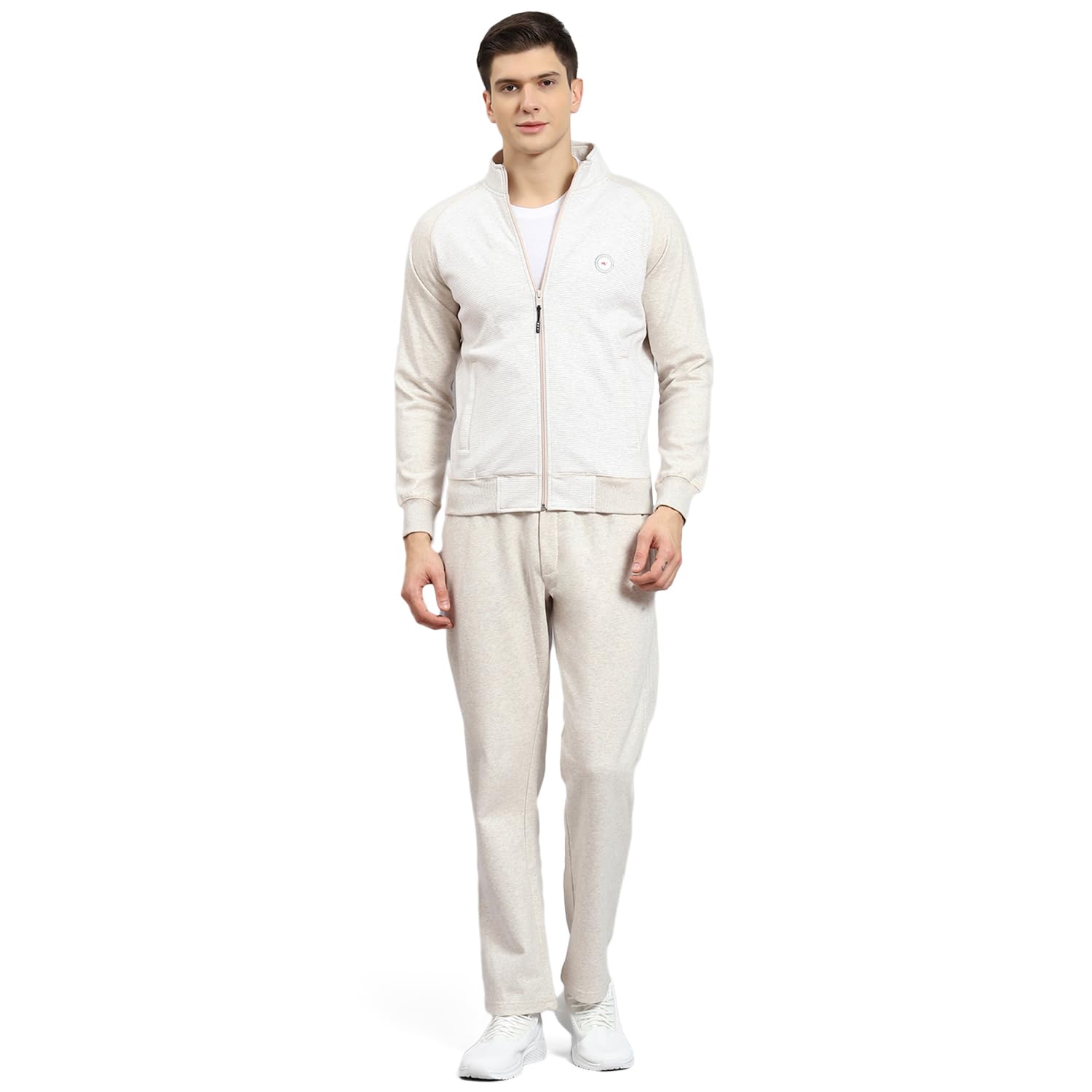 Mens Solid Stand Collar Full Sleeve Tracksuit (223061493)-image-33