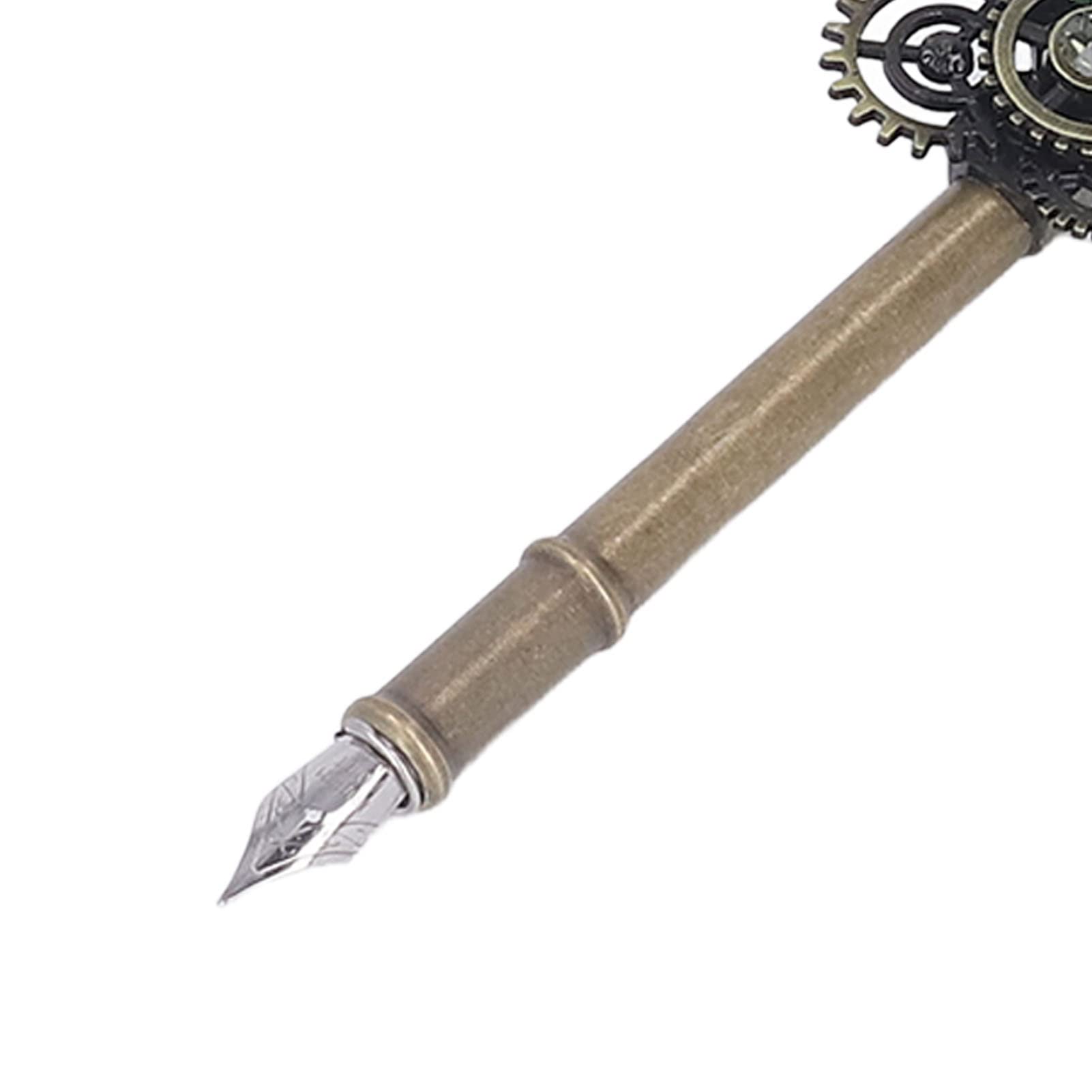 Ensemble de stylos, kit de stylo plume avec pointe fine et laiton, ensemble de stylos de calligraphie pour l'écriture gothique et italienne, comprend de la cire de feu, un (Vert OD)