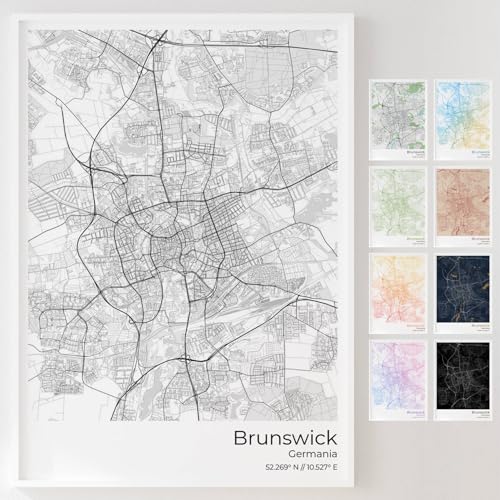 Prodotto in Europa. Tutti i nostri poster e le nostre decorazioni murali raffiguranti città sono stati progettati con cura da noi in Germania e stampati in Europa.