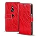 Produktbild Conie RW40866 Retro Wallet Kompatibel mit Sony Xperia XZ3, Klapphülle Tasche Vintage Leder Design für Xperia XZ3 Etui mit Kartenfächer Vintage Rot