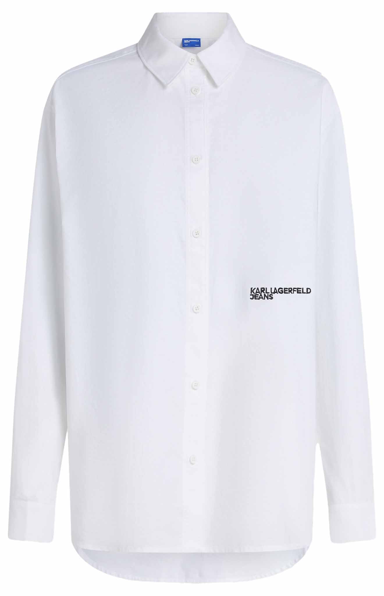 Karl Lagerfeld Jeans, Damskie, Bluzka Oxford, Luźny Krój