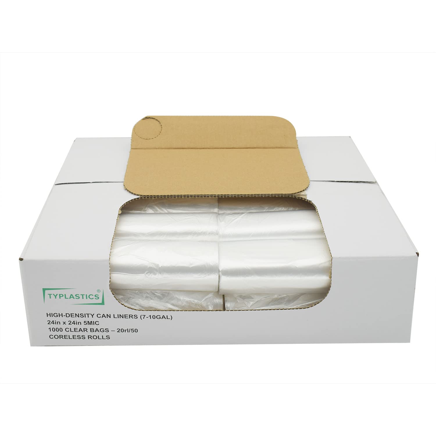 TYPLASTICS Trash Can Liner - Wholesale 1000 Count Garbage Bags on Perforated Roll 7-10 Gallon Multipurpose for Office