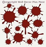 Splatter and Splotches 13 Piece Wall Vinyl Sticker Dots Decal 5'-1.75' Fun Mud Art Room School New -...