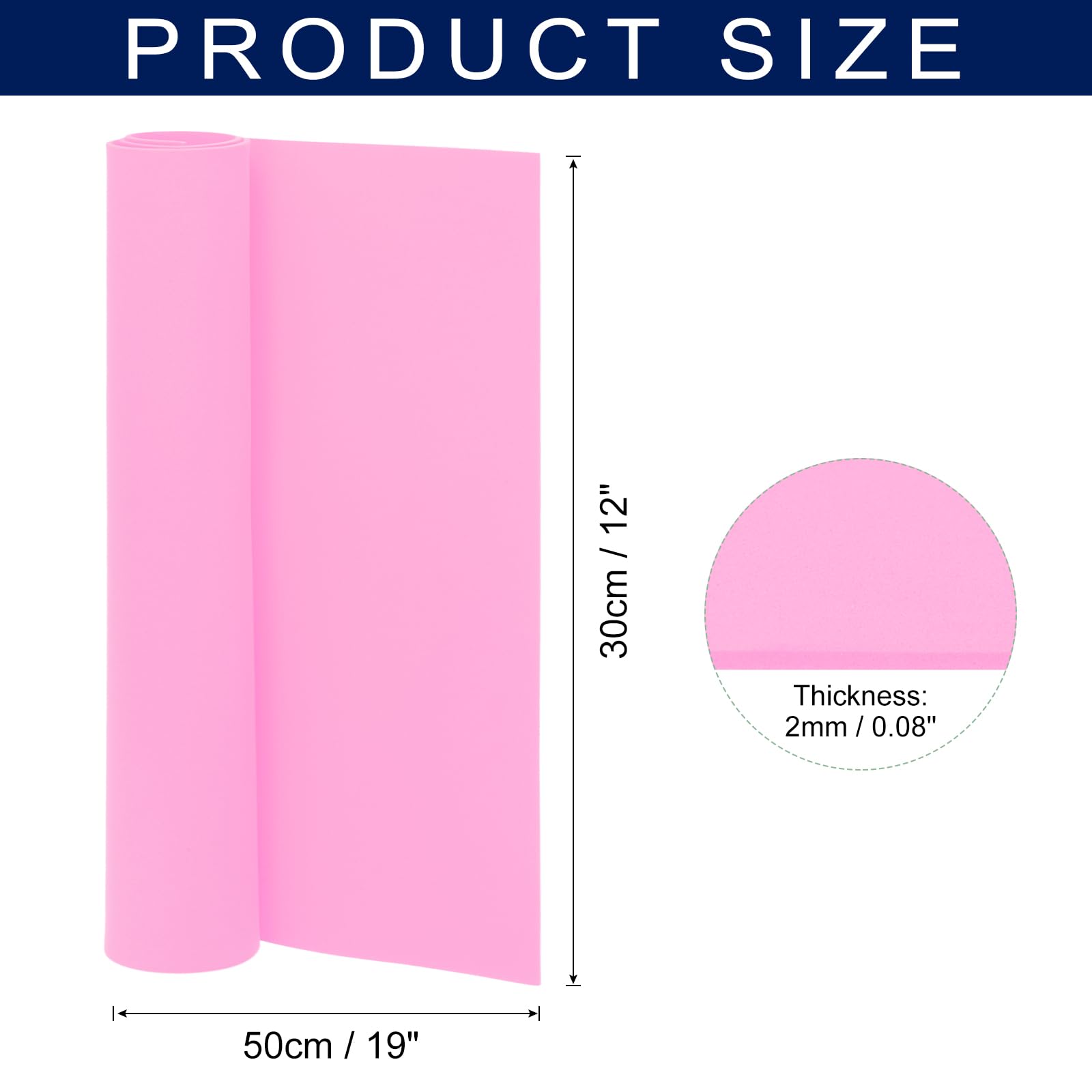 MECCANIXITY Foam Sheets Crafts 19x12 Inch 2mm EVA Craft Foam Paper Foam Sheets for Crafts Projects DIY Cosplay Modeling, Rose Red