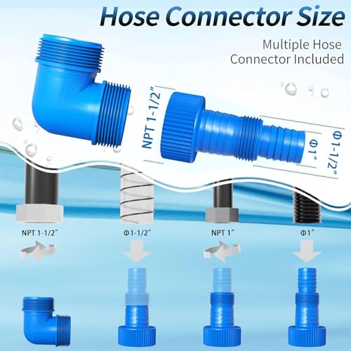 Image of FOTING 1 /2HP Sump Pump, 4900GPH High Flow Clean&Dirty Submersible Water Pump with Float Switch, Thermoplastic Electric Portable Utility Pump for Pool Draining Hot Tub Garden Basement