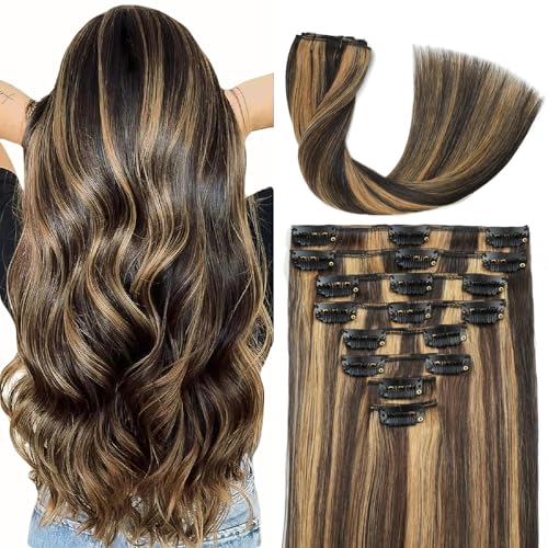 Clip in Hair Extensions Real Human Hair 24inch 8pcs 120g