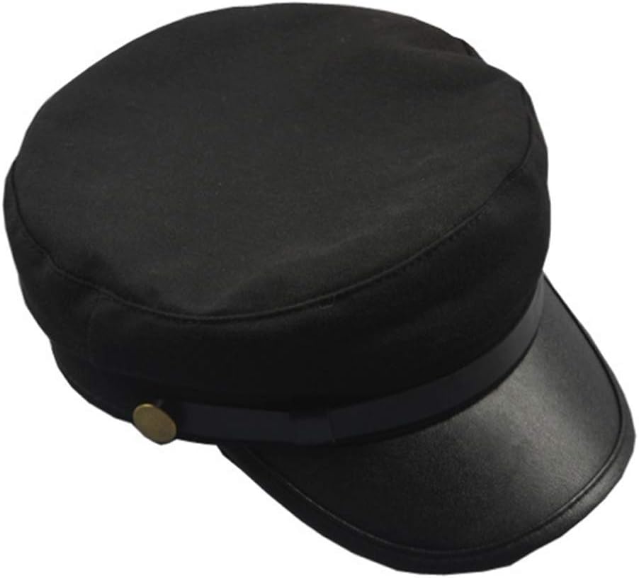 Retro Military Chauffeur & Fisherman Driver Newsboy Fiddler Doorman Costume Hats for Men & Women (Black) - Image 9