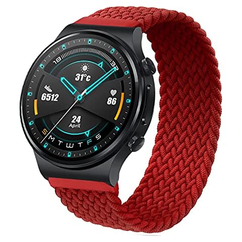 RIOROO 22mm Strap Compatible for Garmin Vívoactive 4 Strap, Wristband Compatible for HUAWEI Watch GT 2 (46 mm), Women Men Sport Band Compatible for Samsung Galaxy Watch 3 Elastic Nylon Watchband Cover