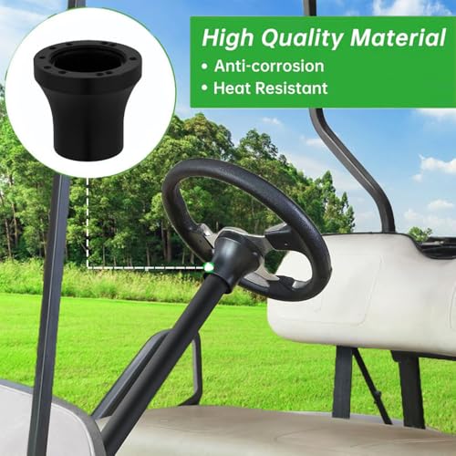 Kewhaul Golf Cart Steering Wheel Adapter Chrome Hub for Club Car Precedent & Club Car Tempo Golf Carts, Black - Image 3