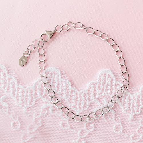 Sterling Silver Charm Bracelet with Thin, Dainty, Durable Chain for Adding and Collecting Charms for Little Girls, Teens or Women, Design a Bracelet, Adjustable3