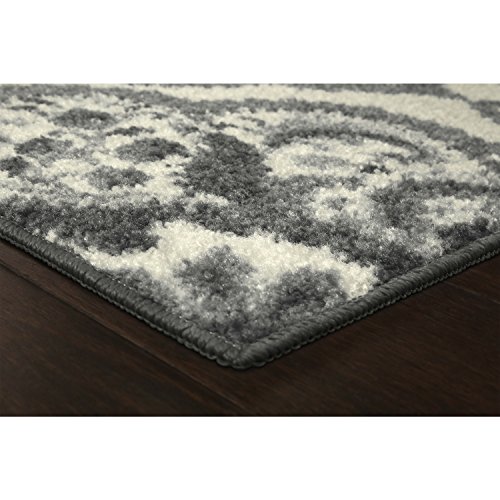 Vivian Medallion Runner Rug Non Slip Hallway Entry Carpet [Made In Usa], 2 X 6, Grey #TOP4