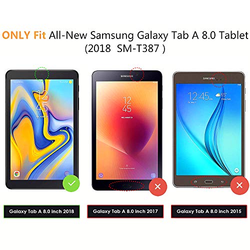 Image of Orzero (2 Pack Tempered Glass Screen Protector Compatible for Samsung Galaxy Tab A 8.0 inch 2018 (Only Fits for SM-T387 Model), 9 Hardness HD Anti-Scratch Full-Coverage