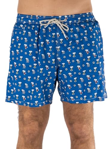 Saint Barth Boxer Mare Mc2 Football (IT, Testo, XXL, Regular, Regular, Blu)