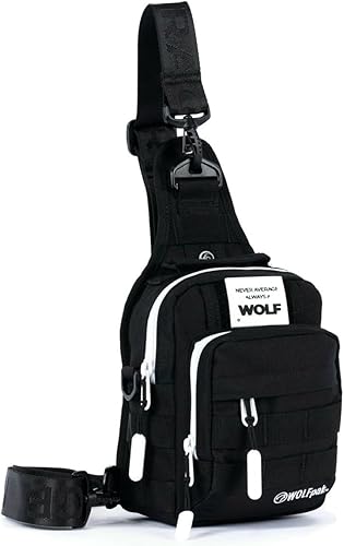 Miniatura 23 de WOLFpak Mini mochila táctica 4L (verde OD) mochila cruzada compacta para gimnasio, viajes y EDC | Bolsa de hombro táctica con múltiples bolsillos -