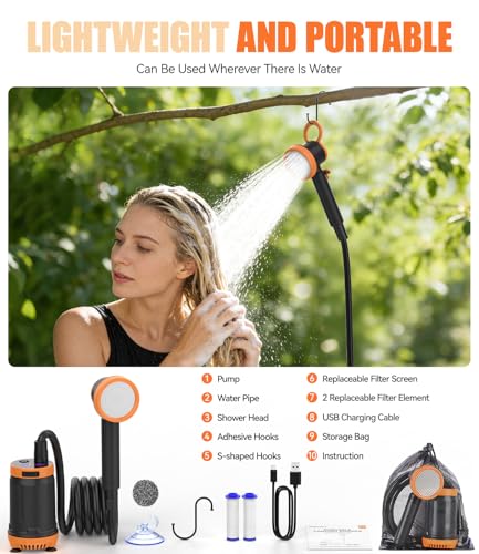 Kit douche de camping portable pour ne plus manquer d'eau en randonnée - 6
