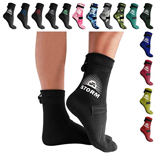 BPS 'Storm Elite Sock' Neoprene Diving Wetsuit Socks - For Men and Women