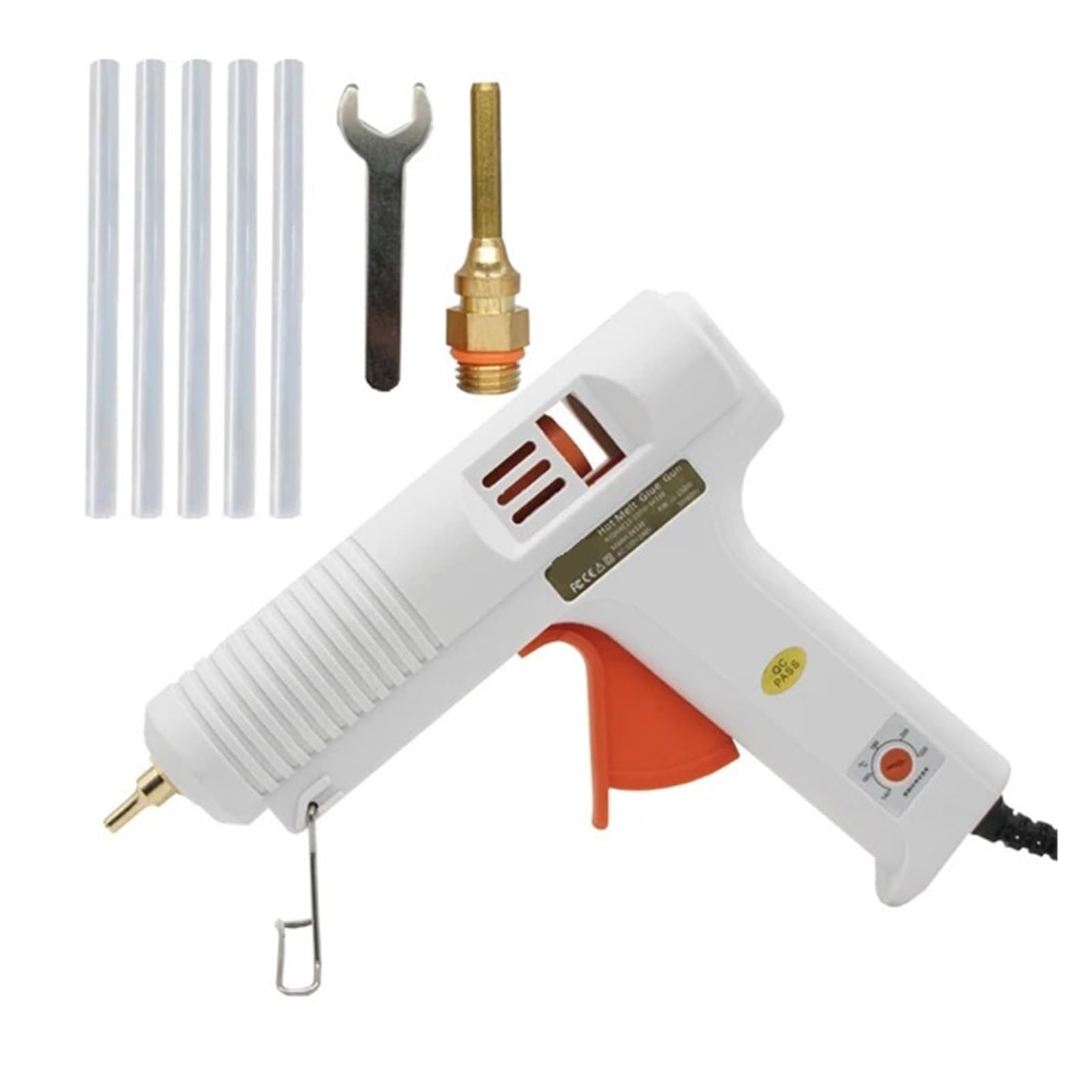 Heißklebepistole, 150 W, langer Düsendurchmesser 1 mm,3, kleine Blende, industrielle Klebepistole, DIY-Handwerk, Reparaturwerkzeuge(Glue gun 3x50mm)