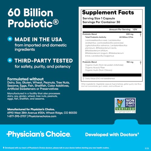 Physician's Choice Probiotics 60 Billion CFU, 10 Strains, 30ct - image 7