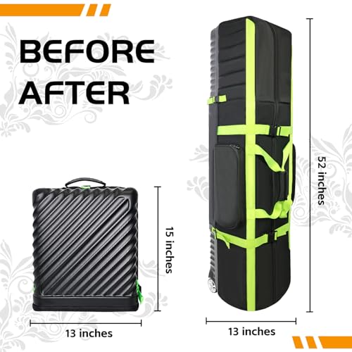 Bolsas de viagem de golfe portáteis e dobráveis para companhias aéreas (verde)