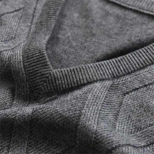 Men's V Neck Argyle Pattern Casual Sleeveless Wool Knit Tank Sweater Vest for Daily Pullover Sweater4
