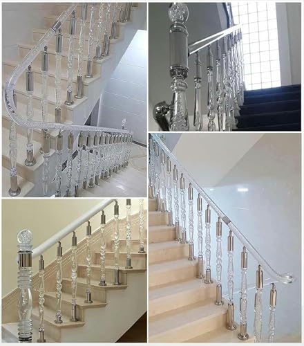 Tiges de balustrade robustes en acrylique transparent avec fixations incluses - 4