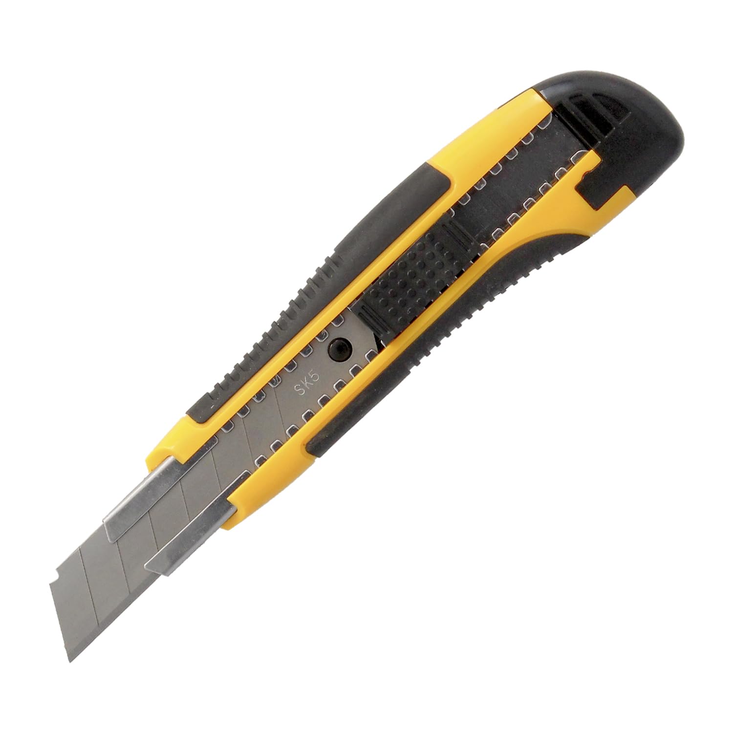 WOLFPACK LINEA PROFESIONAL Cutter with blade of 18 mm. with 2 blades. SK5 steel. Bi-material rubberized grip. Safety release button. Cuters Cutters