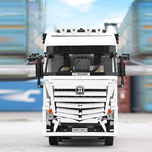 XIAN Bausteine mit Container, 6514 Klemmbausteine 2,4GHz Technik LKW mit Motoren und ferngesteuert… – Bild 4