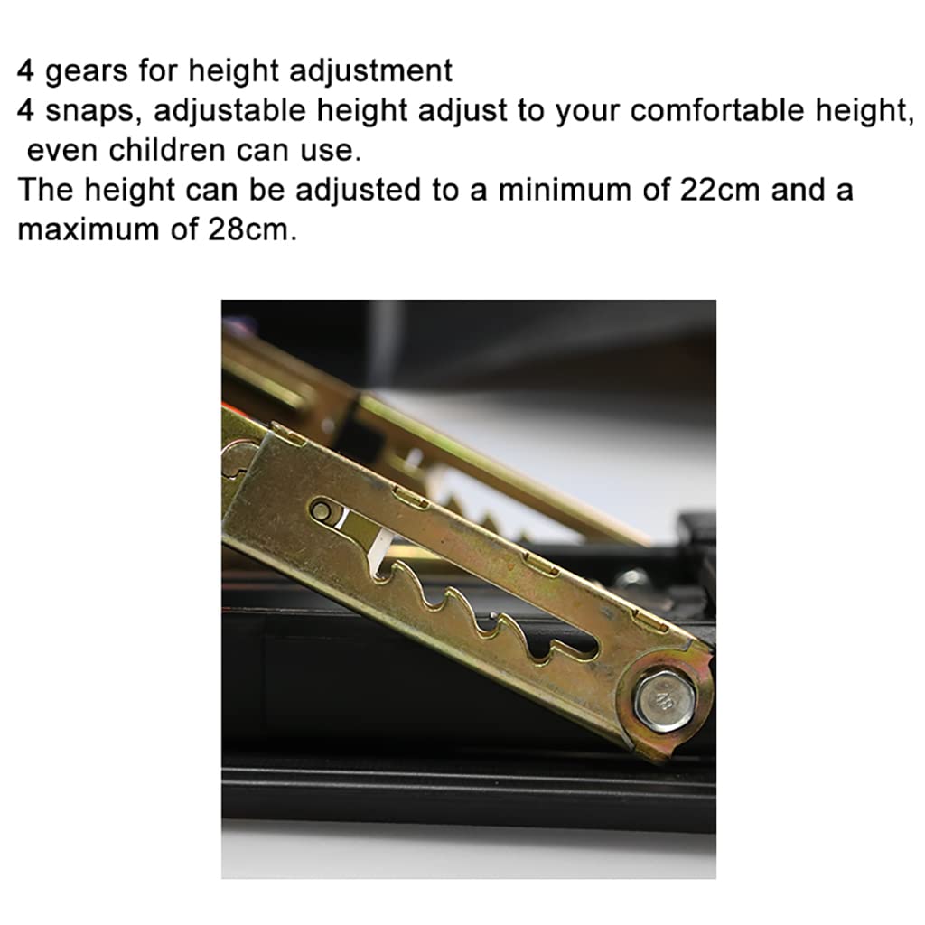 Generic Fußstütze 4-Fach höhenverstellbare Fußstütze unter dem Schreibtisch mit abnehmbarem weichem Fußstützenpolster, max. Belastung 100 kg, ergonomisches Design zur Linderung von Rücken