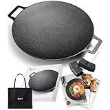 Qoovel マルチグリドル 深型 33cm 【正規品】 IH対応 深さ4.5cm マルチグリル キャンプ アウトドア 鉄板プレート 鍋 (専用収納バッグ付)