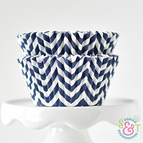 Chevron Navy BakeBright Greaseproof Cupcake Liners Amazon.in Home