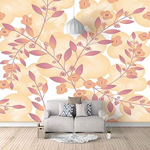 Vigne de fleur de plante de mode papier peint 3D auto-adhésif géant