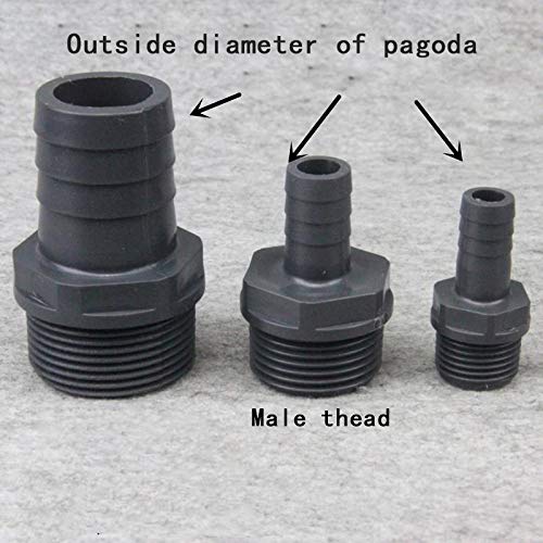 Connettore per tubo con filettatura esterna per tubo flessibile e raccordo per tubo in PVC (G1/2 x 16 mm