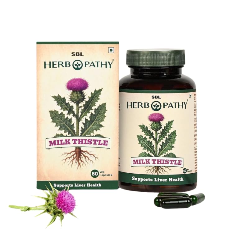 SBL Herbopathy Milk Thistle Capsules for Liver Health Support, 60 Veg Capsules-image-33