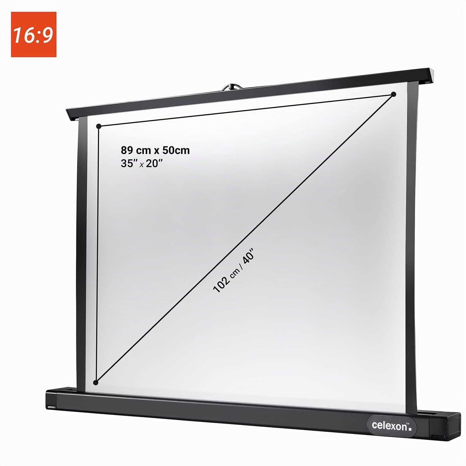 celexon Mini Professional écran de Projection de Table 40" | 89x50cm 16:9